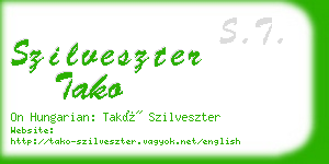 szilveszter tako business card